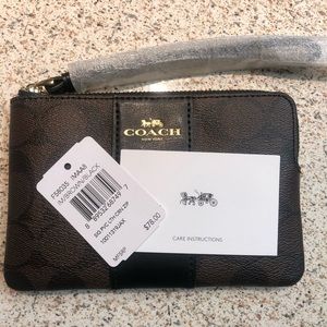 Coach Corner Zip Wristlet